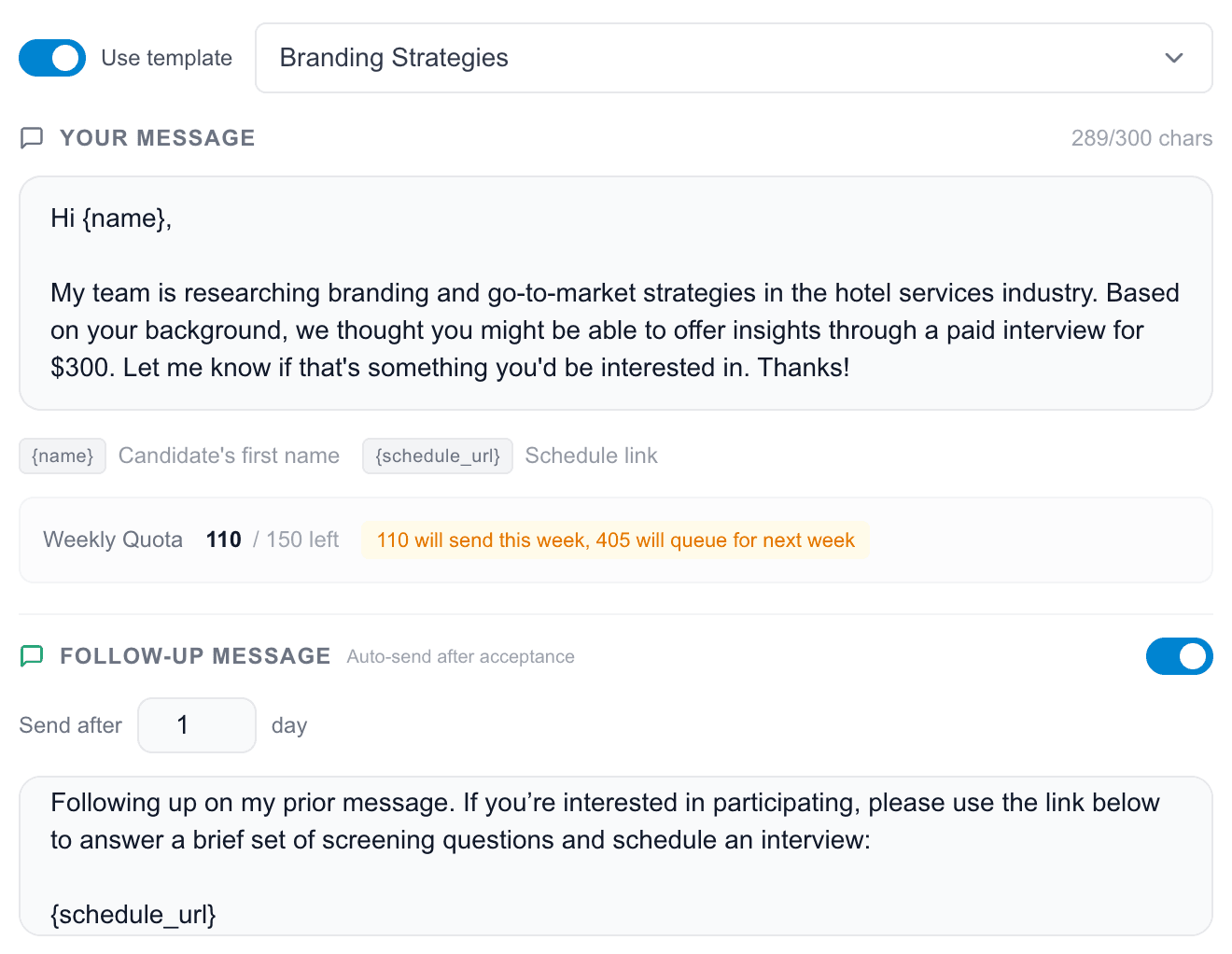 Outreach automation preview